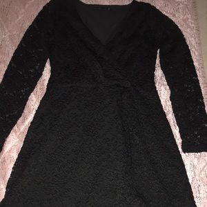 Black las long sleeve dress